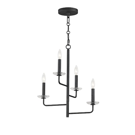 Maxim Lighting Madeira 4-Light Chandelier, Anthracite 12324TCAR